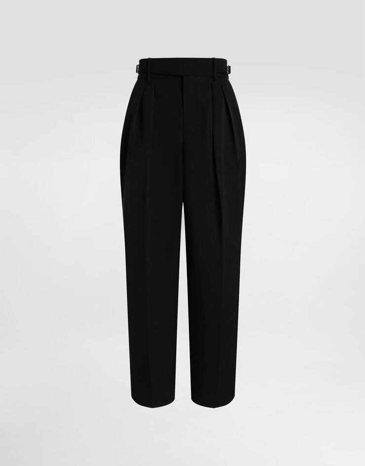 Dolce & Gabbana Pantalón de gabardina de lana Black GP16QTFU21E