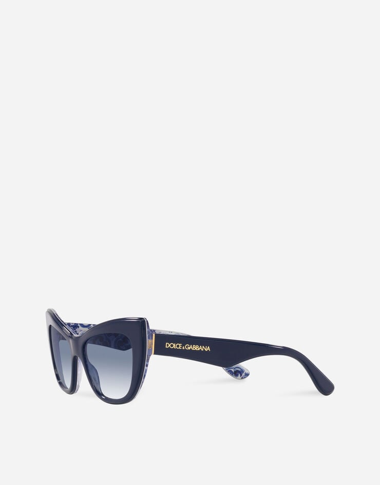 Dolce & Gabbana Sonnenbrille New Print Blau auf Majolika VG4417VP419