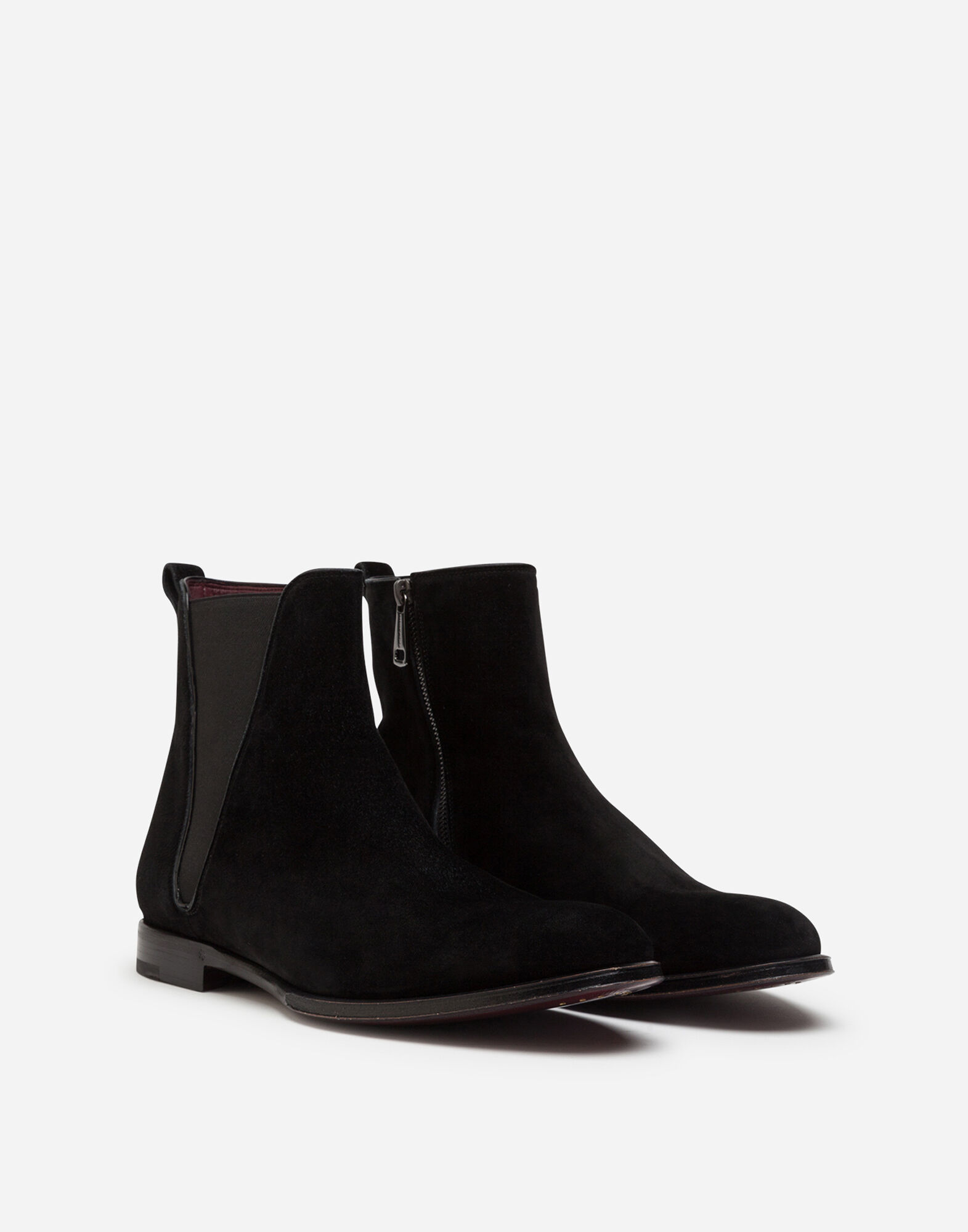 Black velvet chelsea boots deals