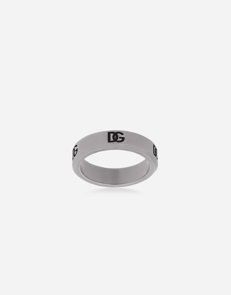 Dolce & Gabbana Обручальное кольцо с логотипами DG серый WRO5P2W1111