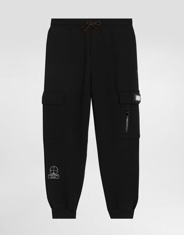 Dolce & Gabbana Pantaloni in felpa stampa esploratore Nero L4JPKYG7PJ9