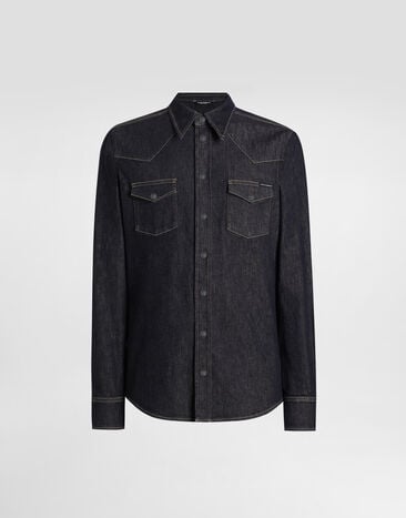 Dolce & Gabbana Stretch denim shirt Multicolor G5JC8DG8NH9