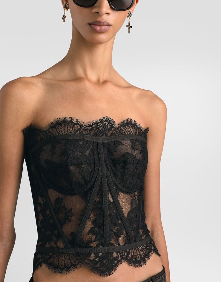 Dolce & Gabbana Lace bustier Black F72X4THLMQJ