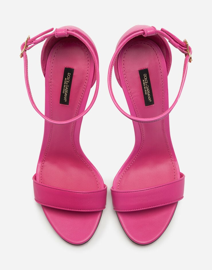 Dolce & Gabbana Nappa sandals with baroque DG heel Pink CR0739AV967