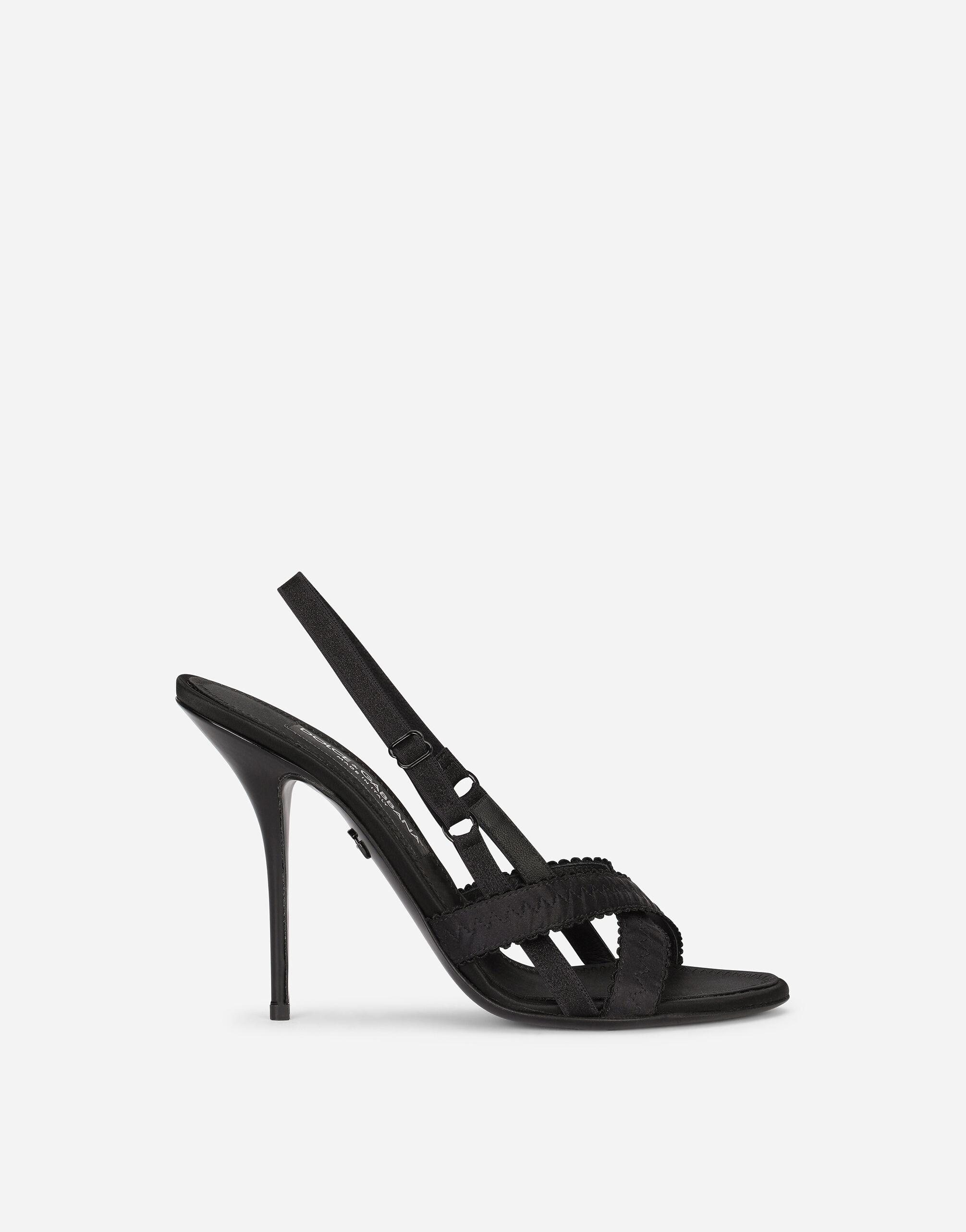 Dolce & Gabbana Satin sandals Black CR1339A1037