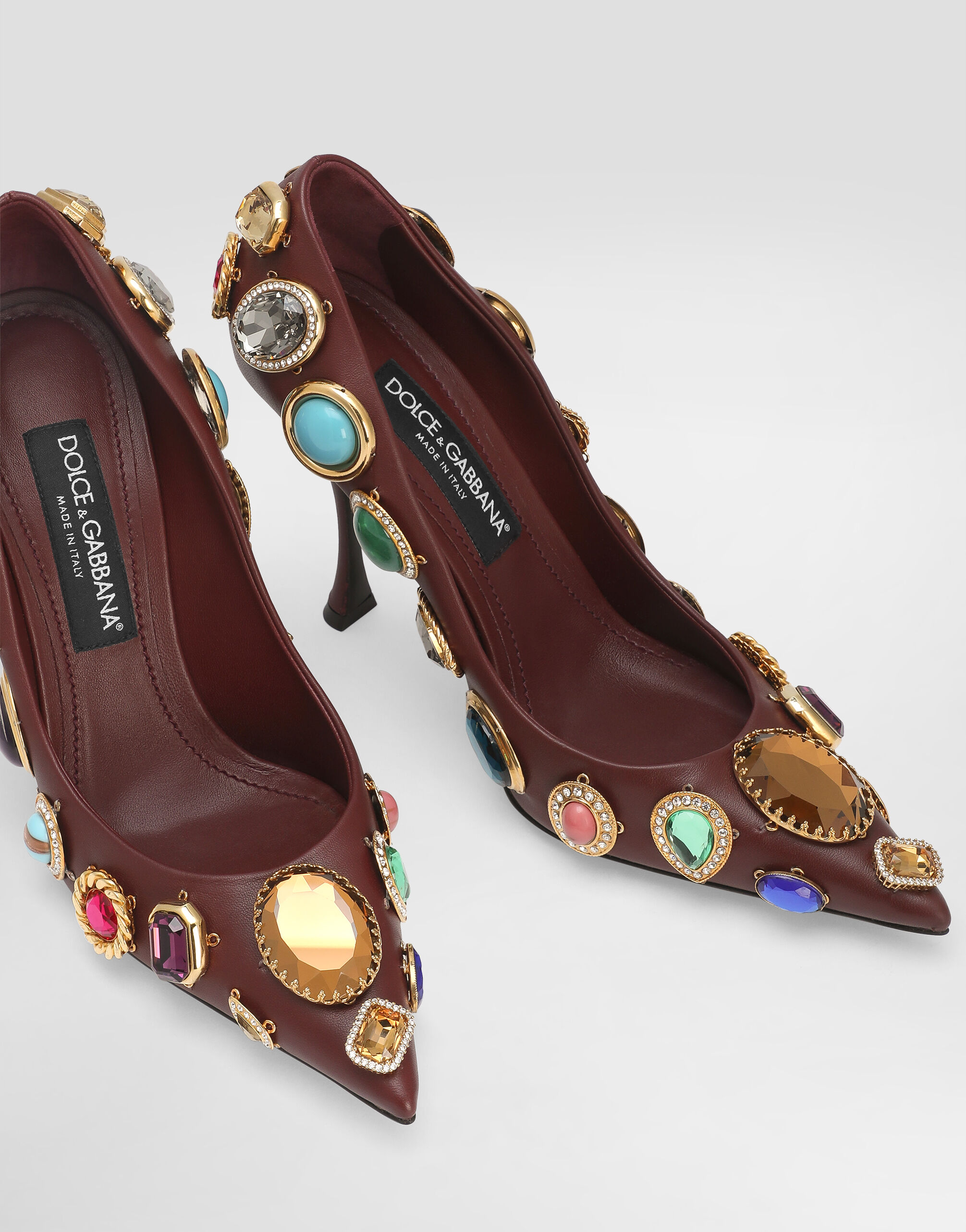 Pumps with stone embroidery in Multicolor for Women