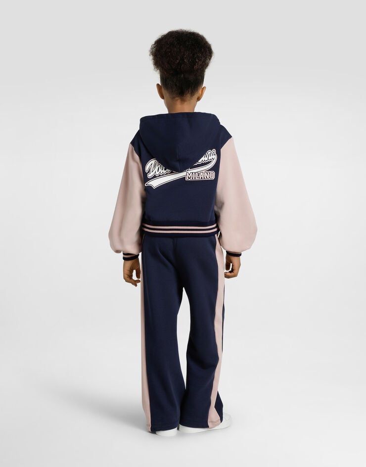 Dolce & Gabbana Jersey hoodie with logo Blue L5JWAMG7NNW