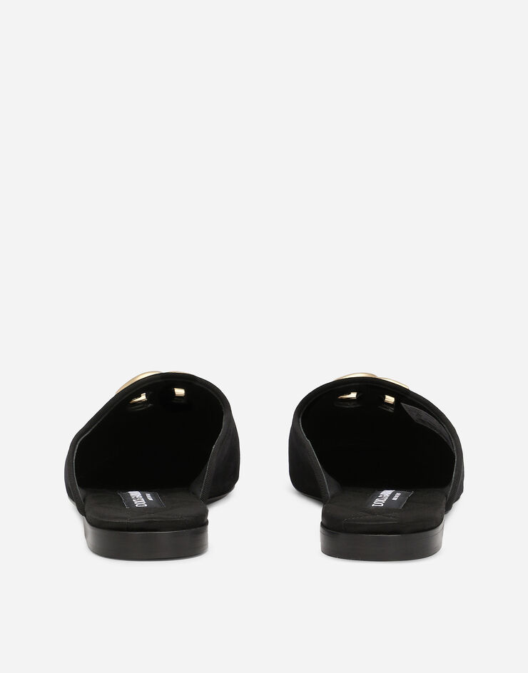 Dolce & Gabbana Sabot aus Samt Schwarz CI0177A4195