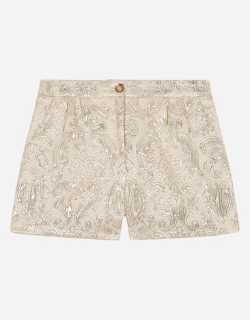 Dolce & Gabbana Brocade shorts Gold L54I80G7K2T