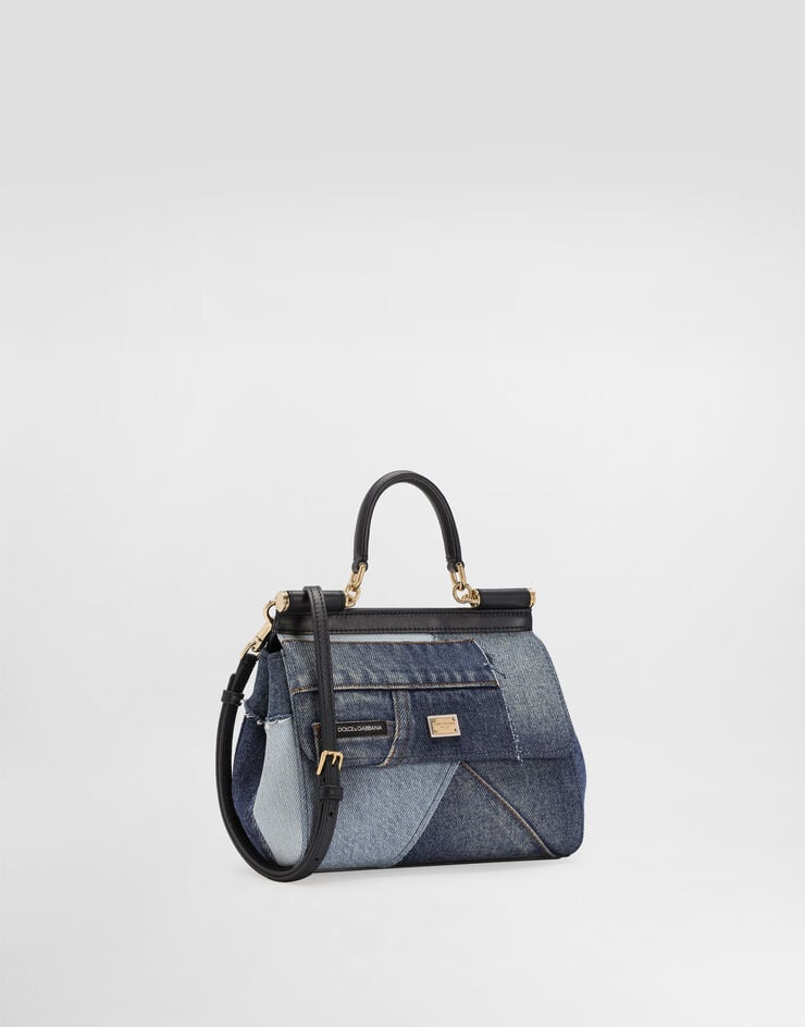 Dolce & Gabbana Small Sicily handbag in denim and calfskin Dolce & Gabbana Small Sicily handbag in denim and calfskin Denim BB6003AO621