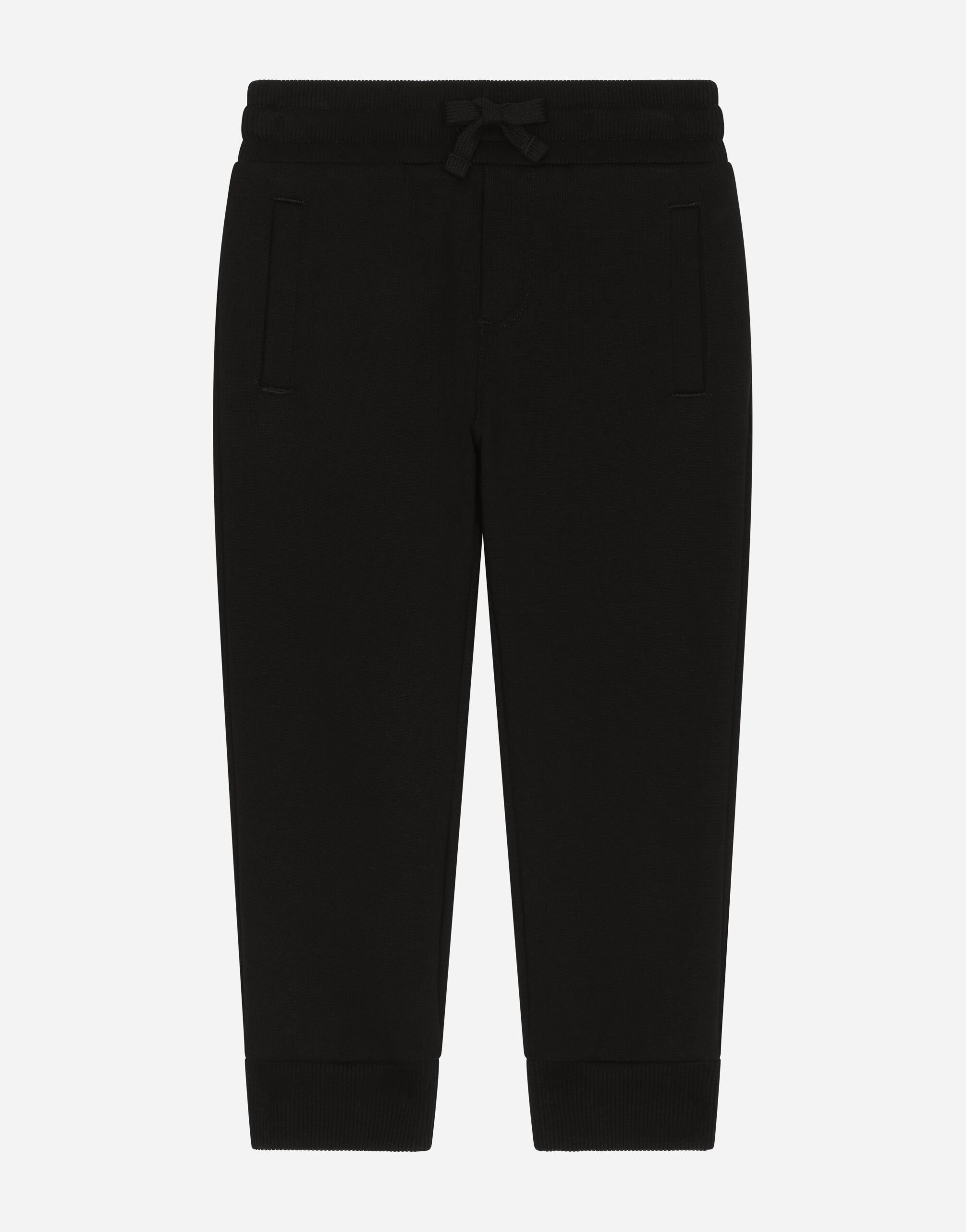 Dolce & Gabbana Jersey jogging pants with logo embroidery Multicolor L4JPFNHS7KD
