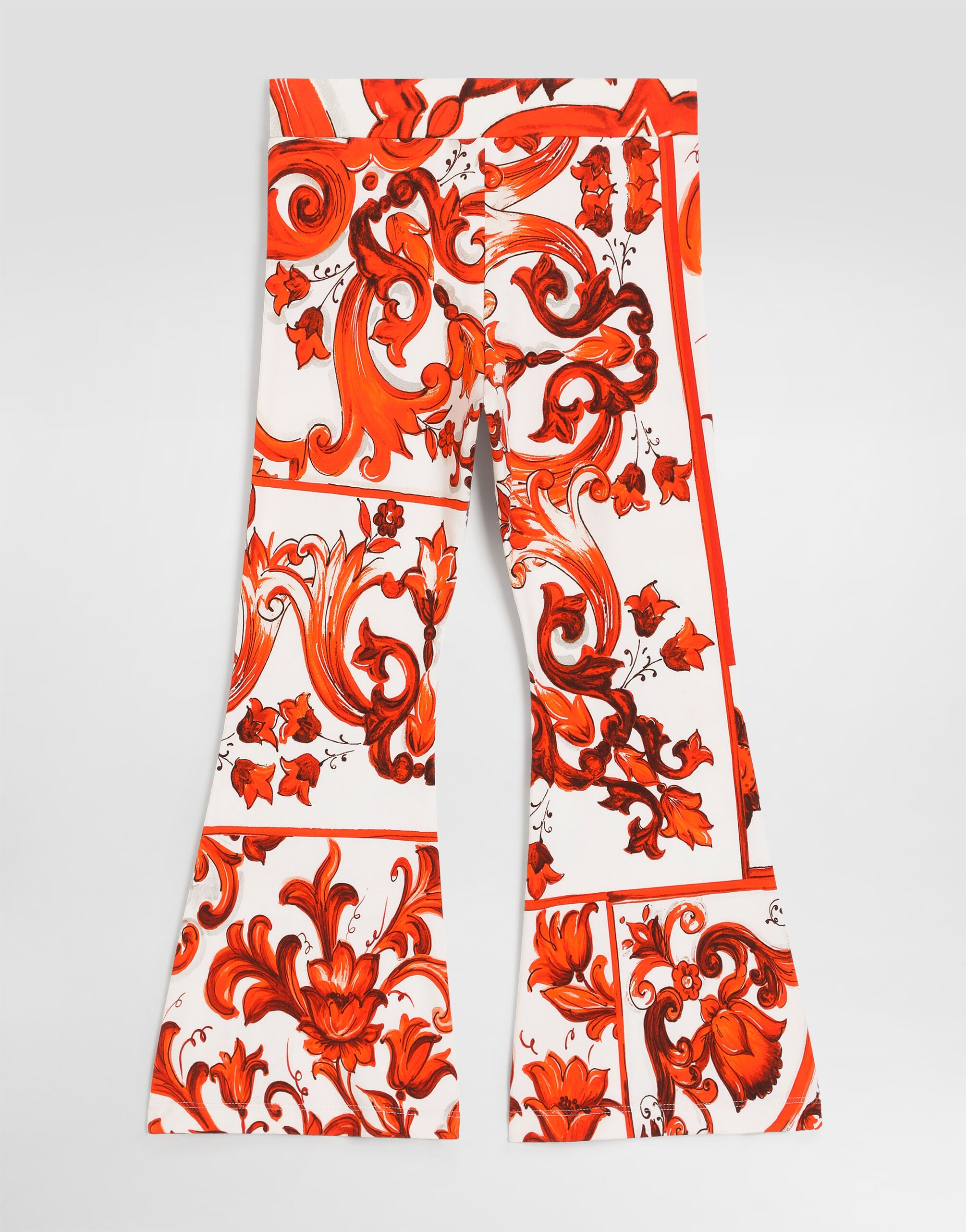 Dolce & Gabbana ペイズリー柄 パンツ Majolica-print interlock leggings in Multicolor for Girls