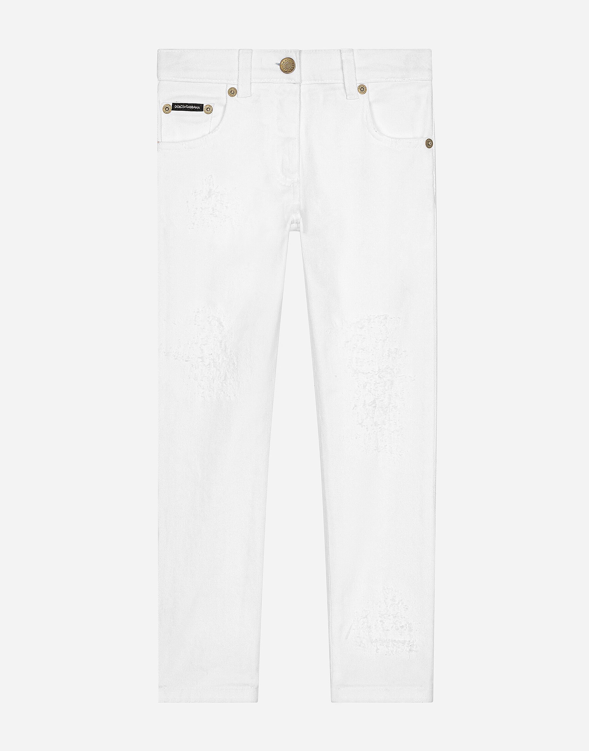 Dolce & Gabbana 5-Pocket-Jeans aus Denim Weiss EB0003A1067