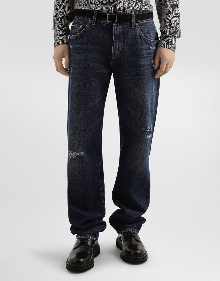 Dolce & Gabbana Loose cotton denim jeans Multicolor GYJDADG8NK6