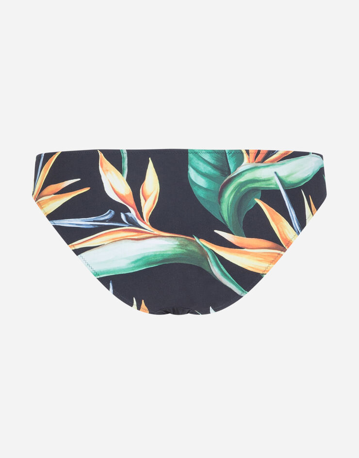 Dolce & Gabbana BIKINI BOTTOMS WITH BIRD OF PARADISE PRINT ESTAMPADO FLORAL O2A03JFSGTS