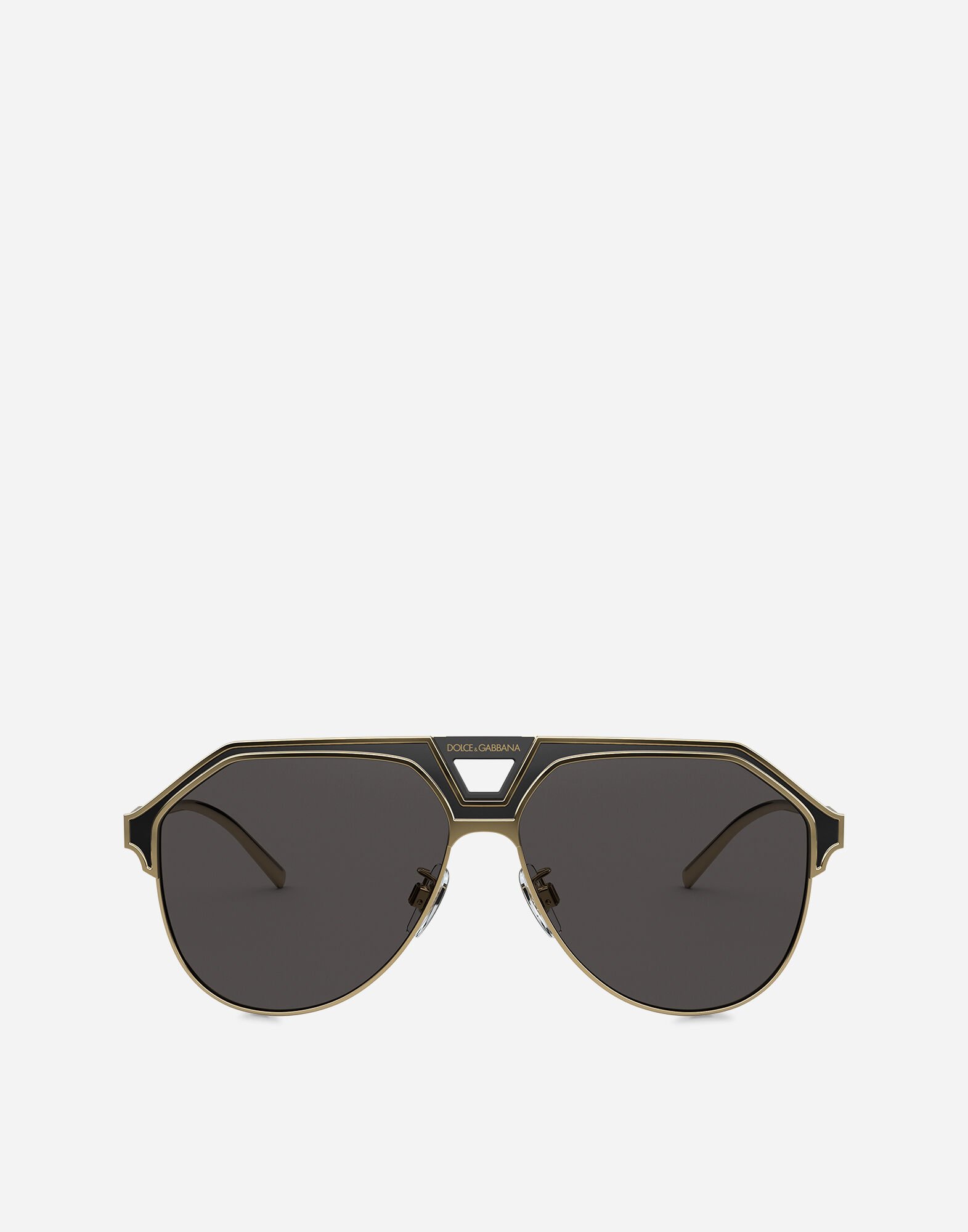 Dolce & Gabbana نظارة شمسية ميامي أسود و ذهبي VG2285VM281