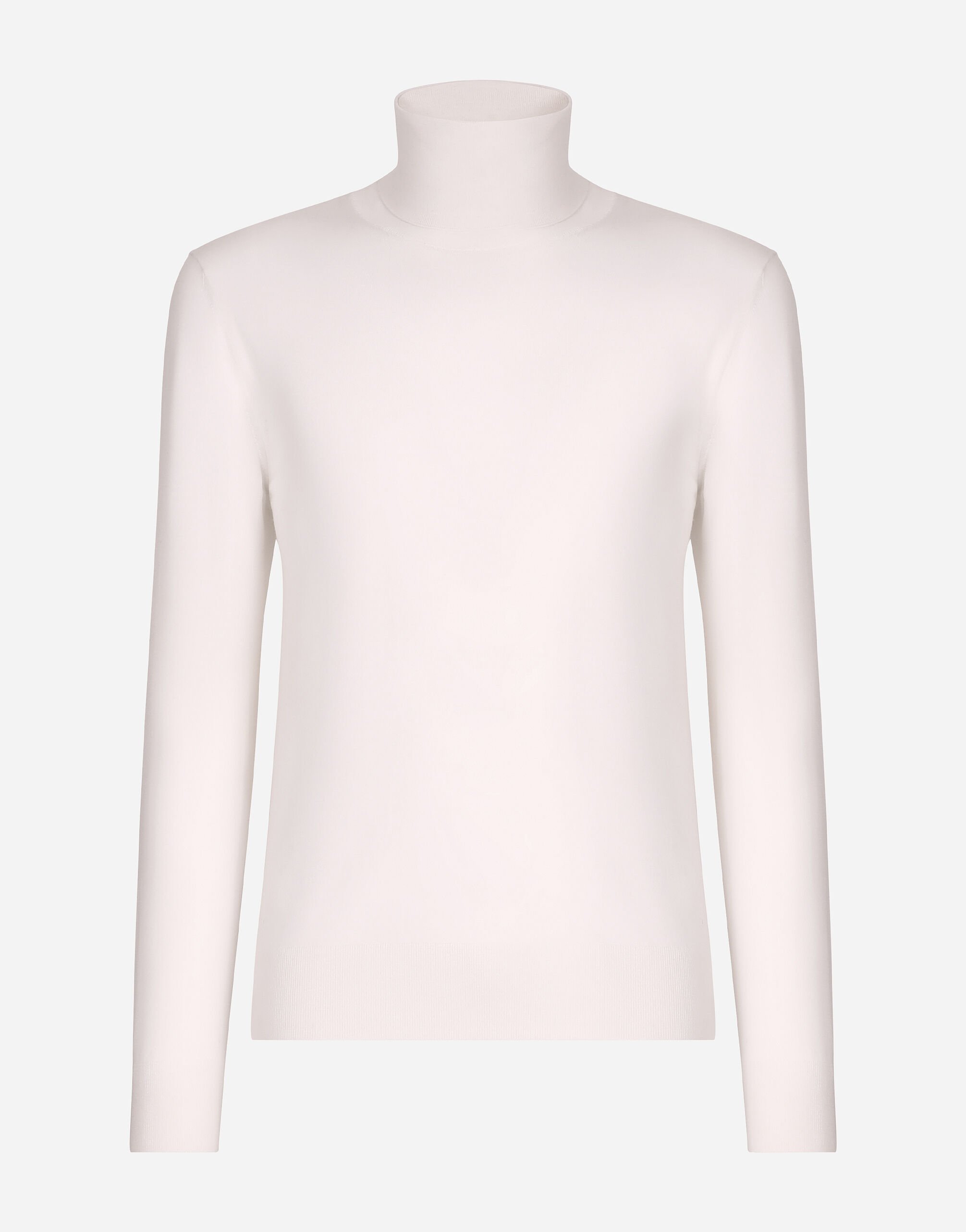 Dolce & Gabbana Turtle-neck sweater in extra-fine virgin wool White GXX46TJBSIO