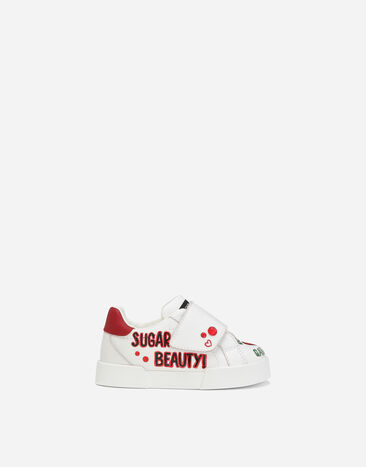 Dolce&Gabbana Sneakers Portofino en cuir de veau imprimé Multicolore DN0143AI701