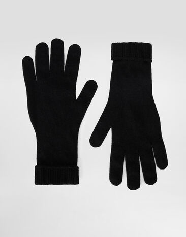 Dolce & Gabbana Cashmere knit gloves Black FX05KZJDVC2