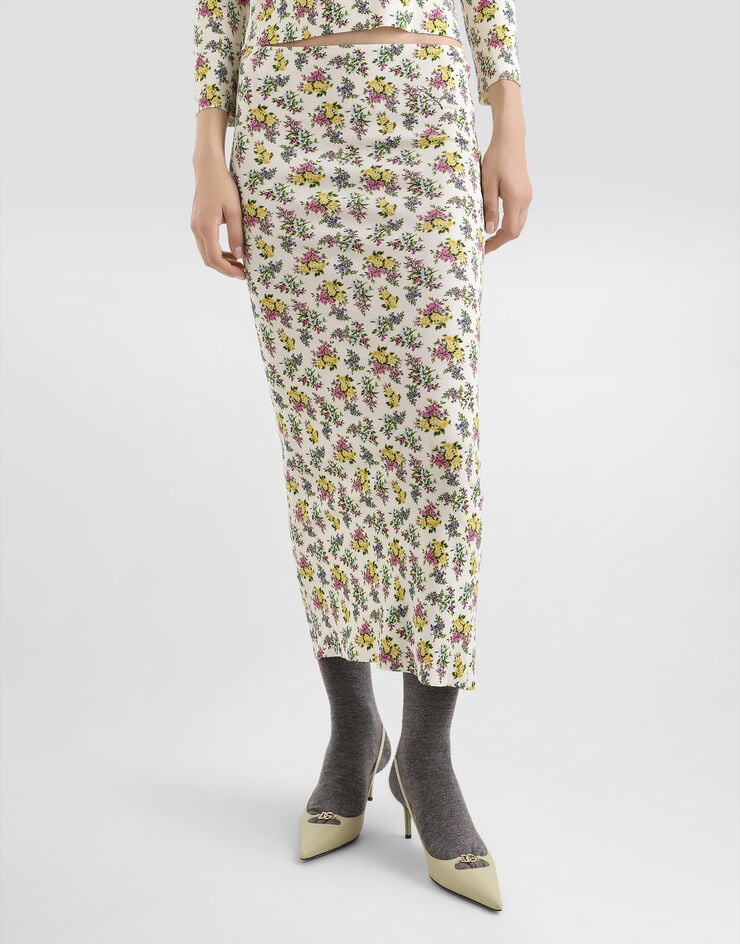 Dolce & Gabbana Small floral-print skirt Dolce & Gabbana Small floral-print skirt Multicolor FXO39TJAHLS