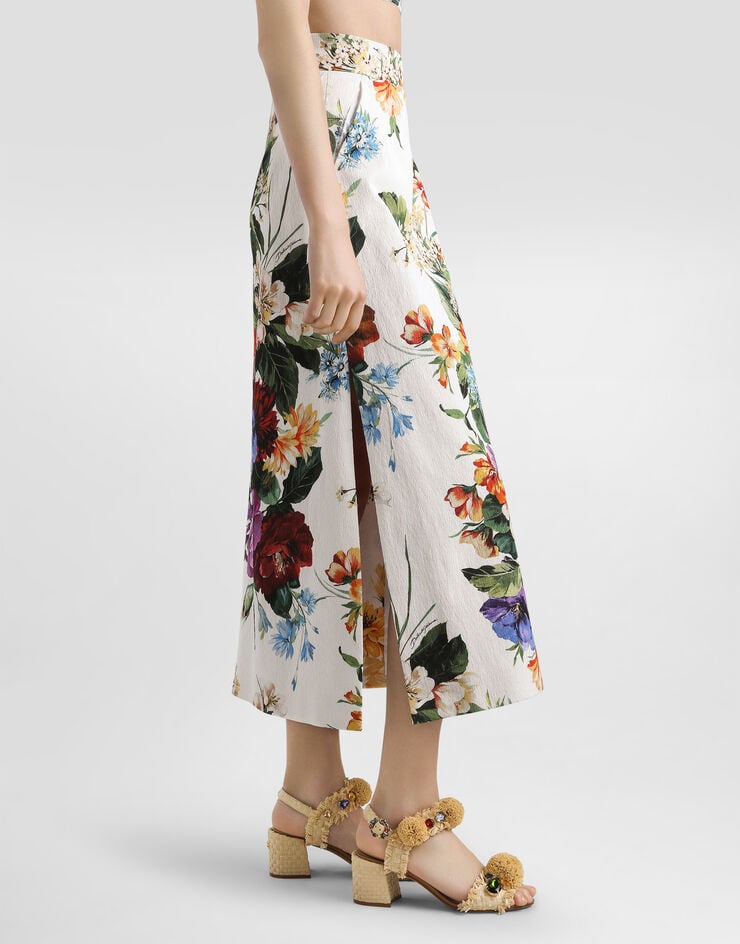 Dolce & Gabbana Rock mit Blumenbouquet-Print Drucken F4CNYTFSRQU