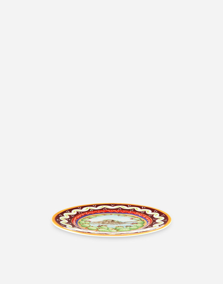 Dolce & Gabbana Set 2 Bread Plates in Fine Porcelain Multicolor TC0S02TCA04