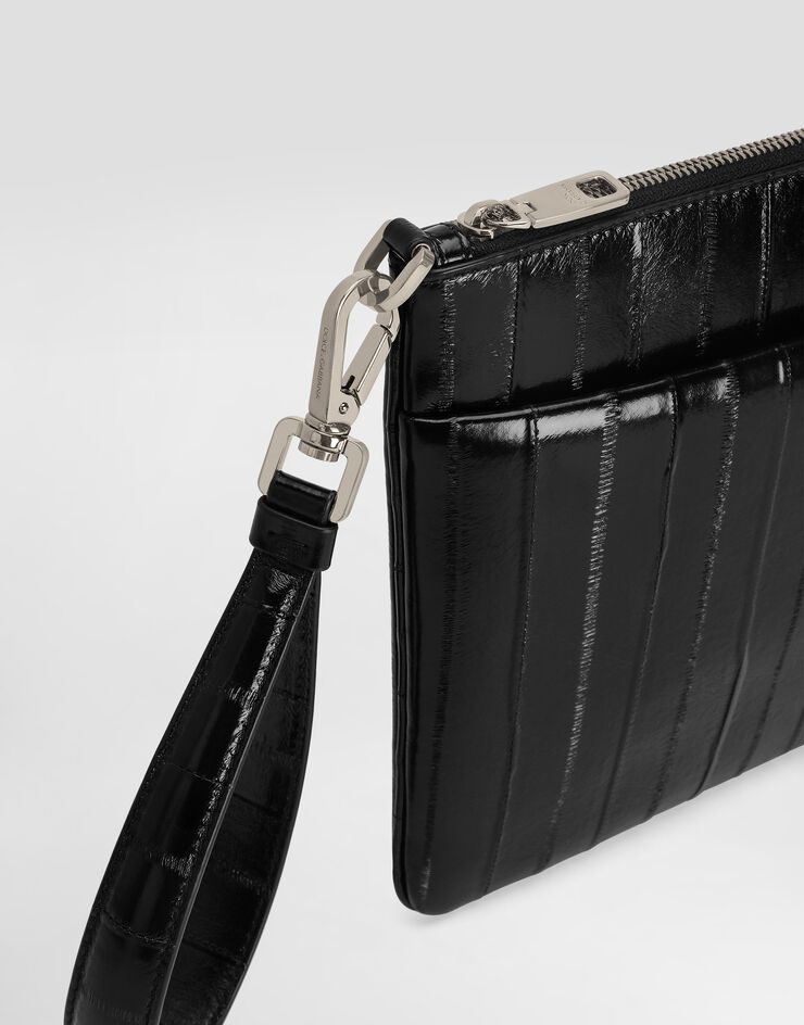 Dolce & Gabbana Eel skin necessaire Black BP3294A8M24