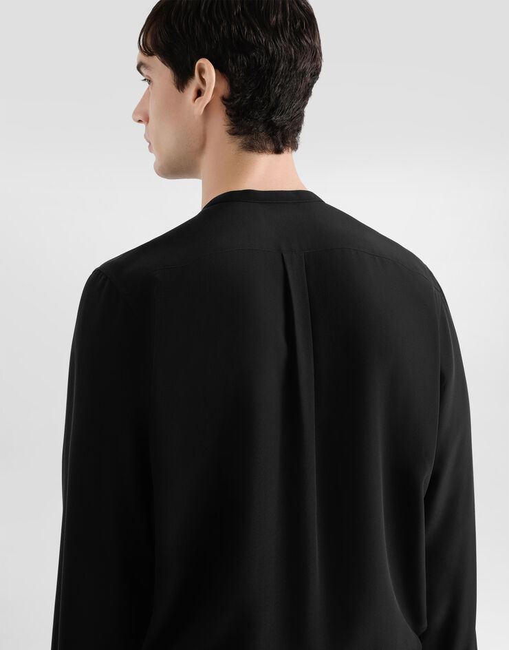 Dolce & Gabbana Camisa Martini en crepé de China Negro G5LF8TFU1UQ