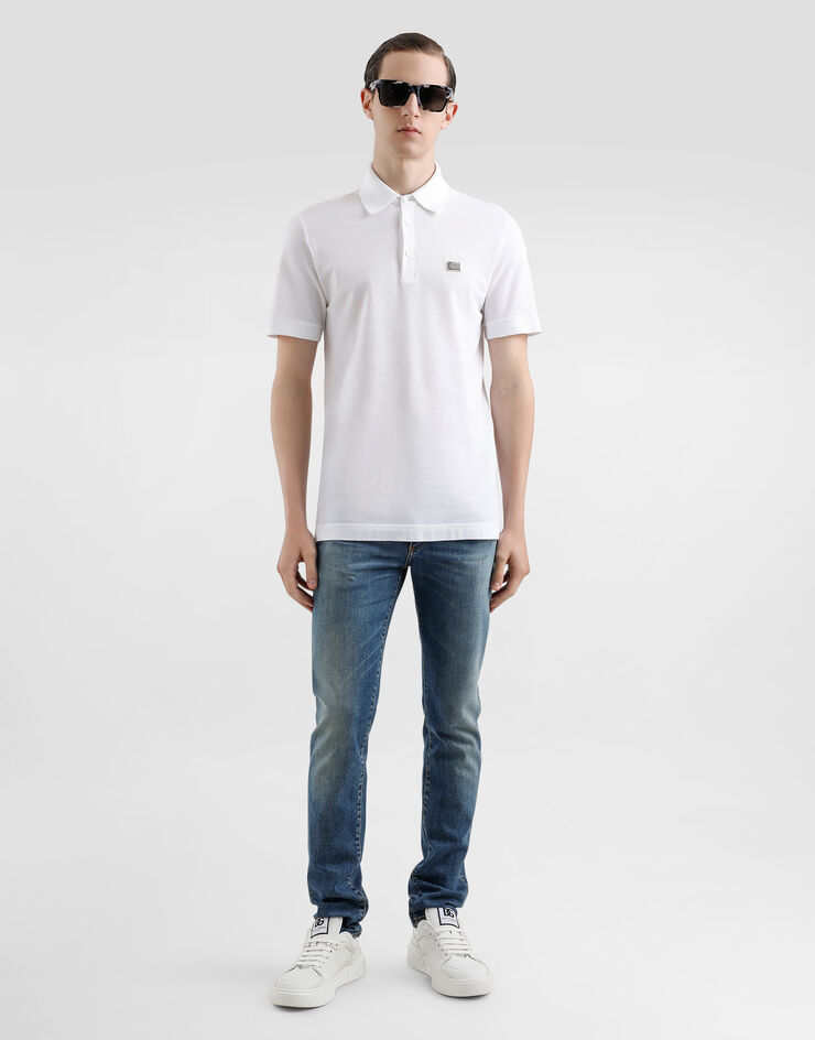 Dolce & Gabbana ロゴプレート ストレッチコットン スキニージーンズ マルチカラー GY07LDG8MT8