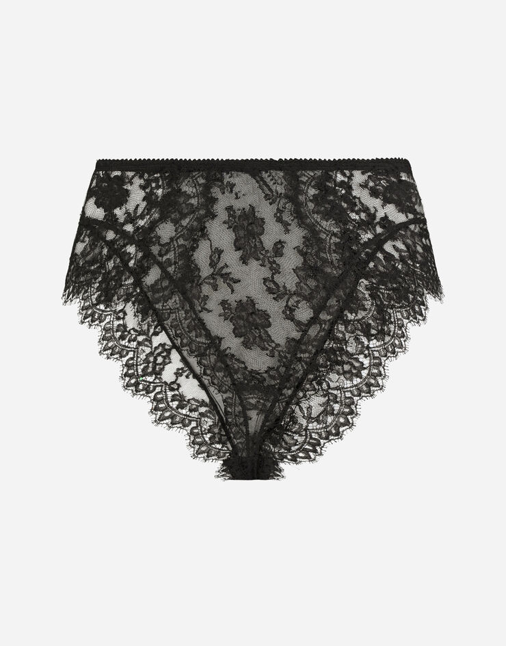 Dolce & Gabbana High-waisted lace briefs Black O2C56TONL36