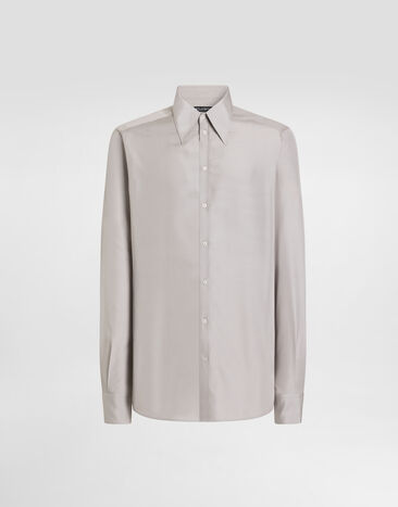 Dolce & Gabbana Silk poplin gold shirt  G5NP9TFU1SU