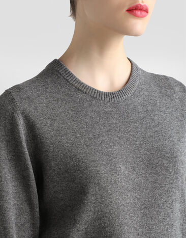Dolce & Gabbana Pullover aus Kaschmir Grau FXXA7ZJDVC2