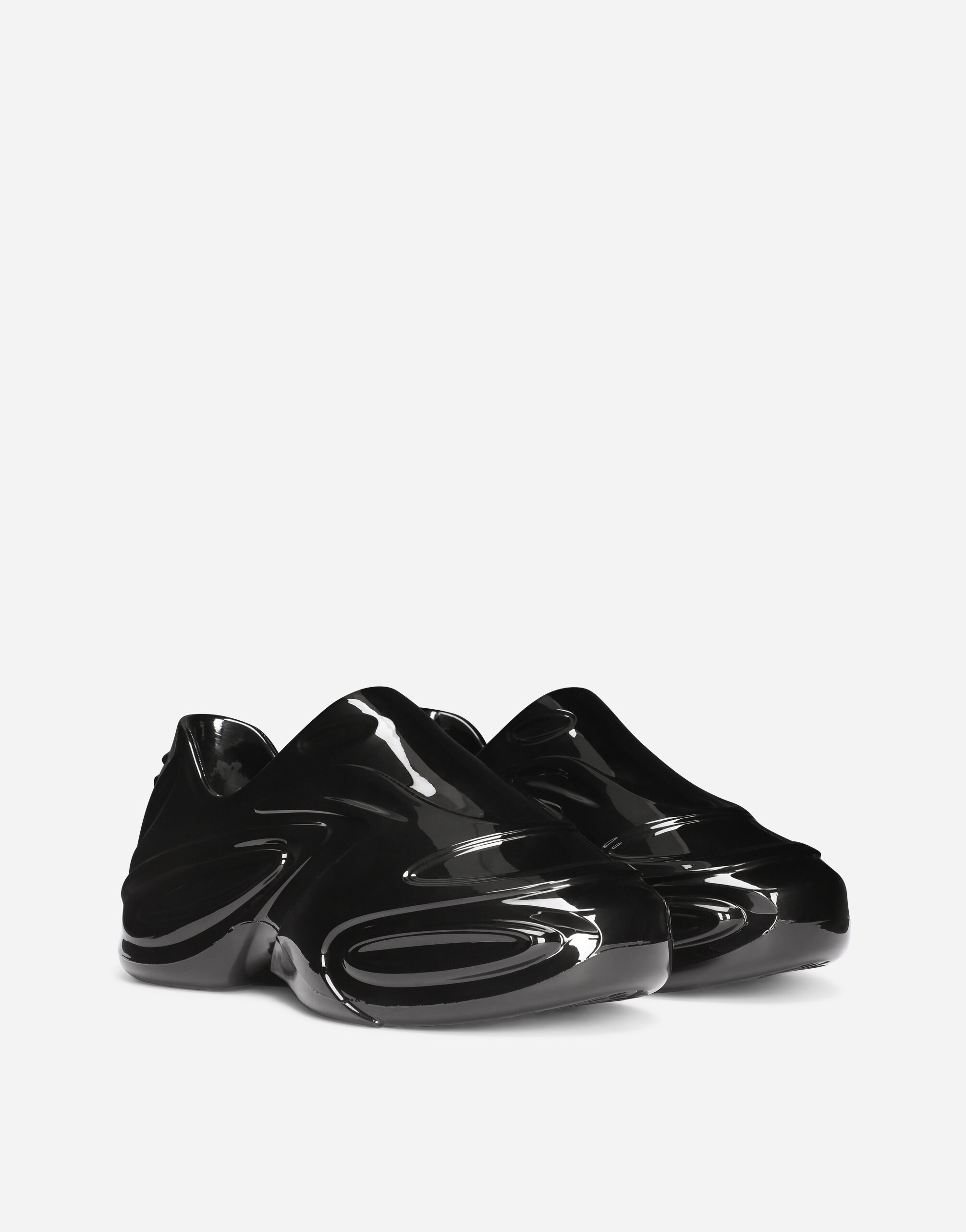 Shiny lacquered rubber Toy sneakers in Black for Men | Dolce&Gabbana® US