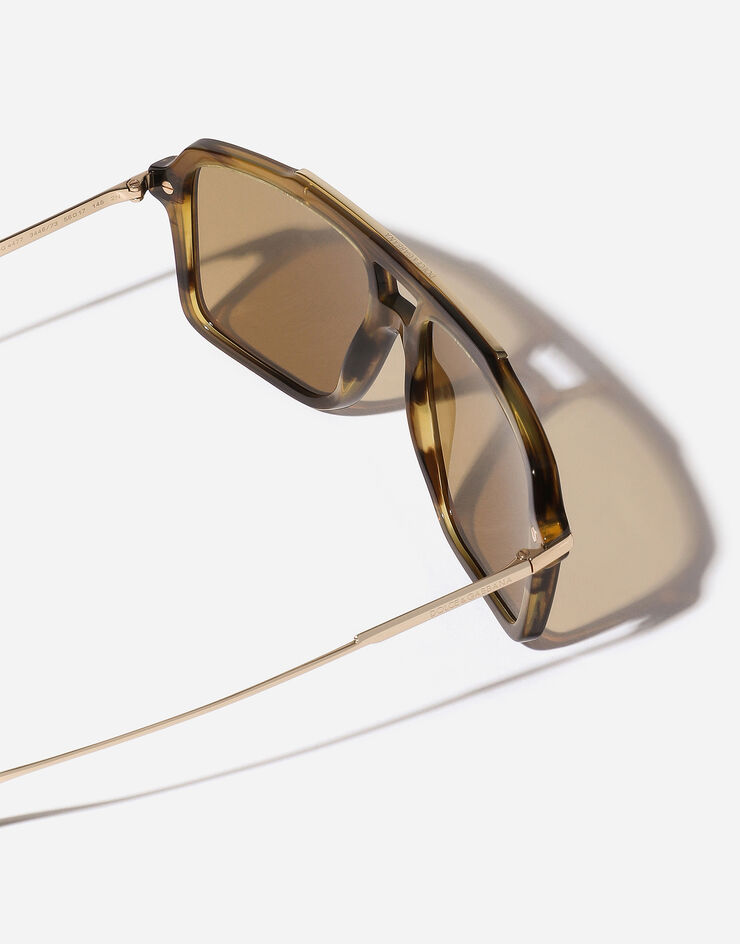 Dolce & Gabbana Gafas de sol DG Metal Classic Ocre estriado VG4477VP673