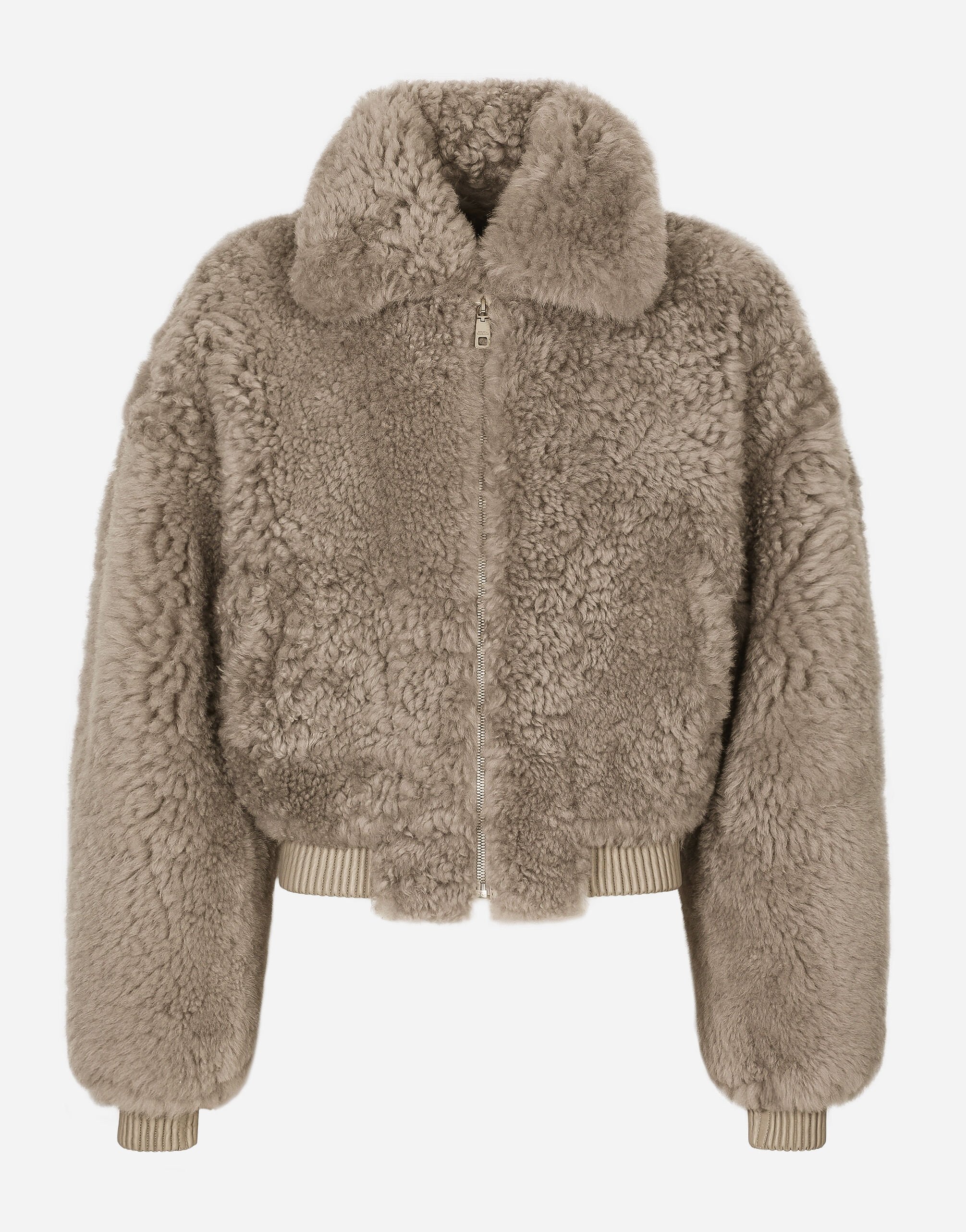 Dolce & Gabbana Shearling jacket with hood Black G9PB9LFUL89