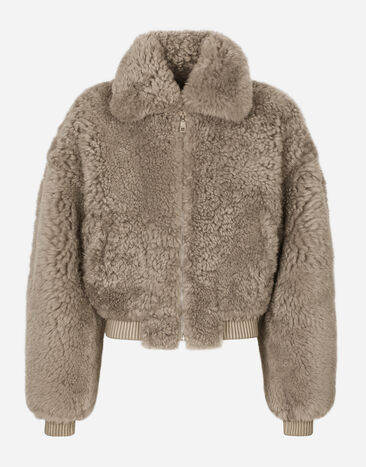 Dolce&Gabbana Shearling jacket with hood Multicolor G9YF6TGG711