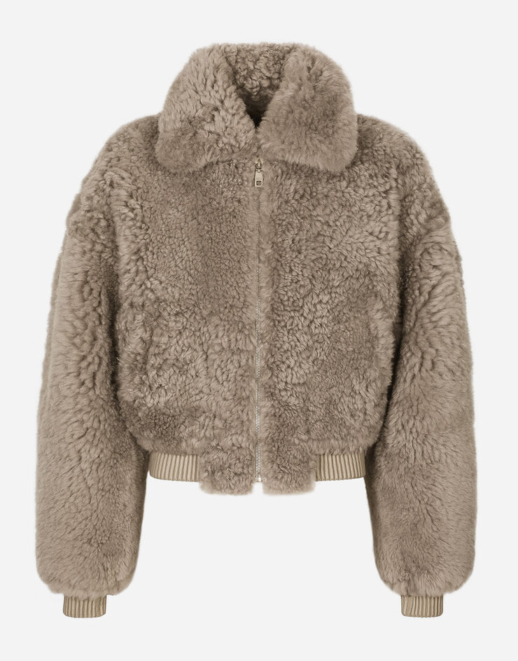 Dolce&Gabbana Shearling jacket with hood Multicolor G9APRLFUP8E