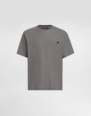 Dolce & Gabbana Cotton piqué t-shirt Grey G8ST3ZHU7UT