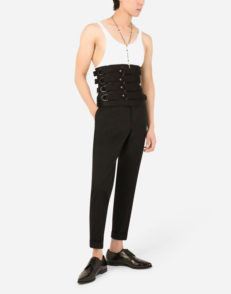 Dolce & Gabbana Stretch technical fabric pants Noir GWQ5ETFURIK