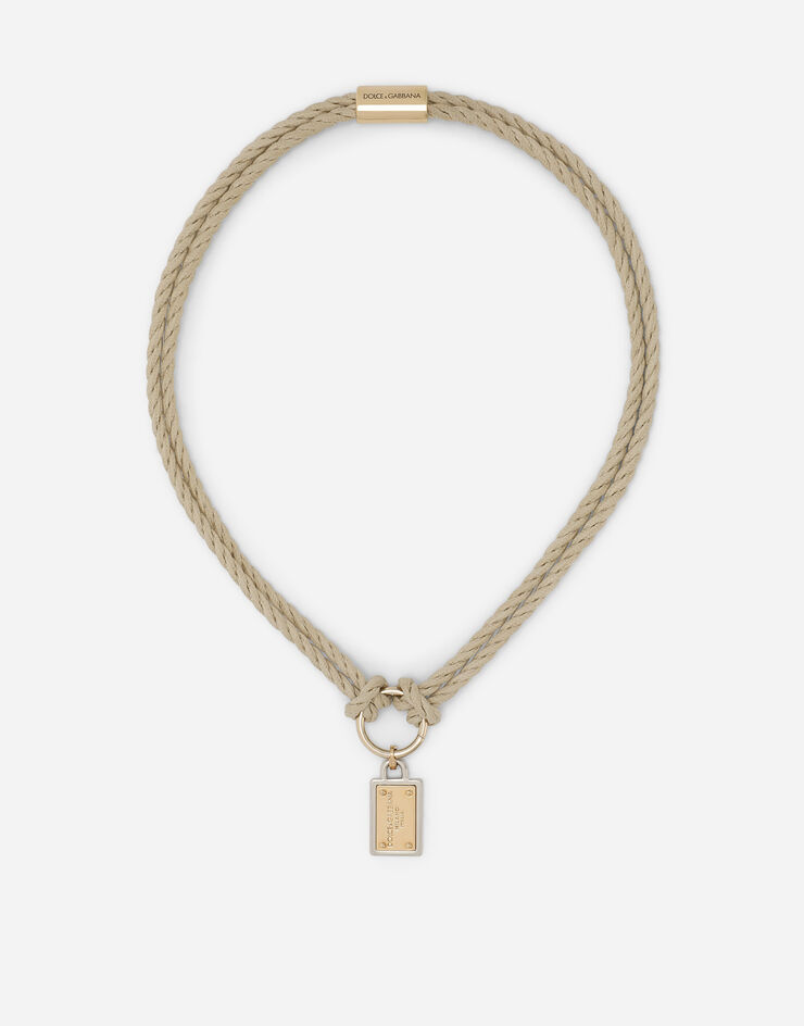 Dolce & Gabbana Collier corde « Marin » Beige WNQ1M3W1111