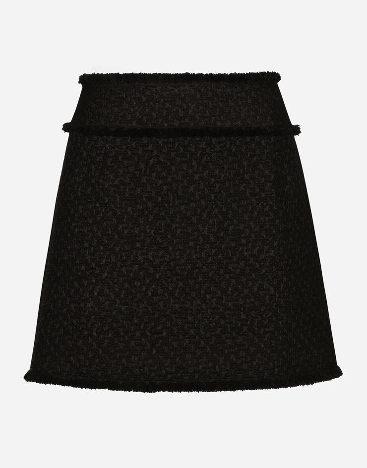 Dolce & Gabbana Minigonna in tweed Rachel Nero F4CR5TGDCLW