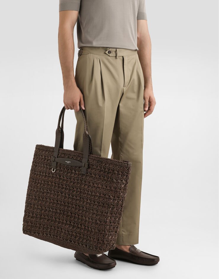Dolce & Gabbana Raffia crochet shopper Brown BM2453A9N96