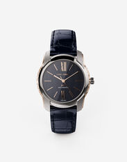 Dolce & Gabbana DG7 watch in steel with engraved side decoration in gold Black CS1769AJ968