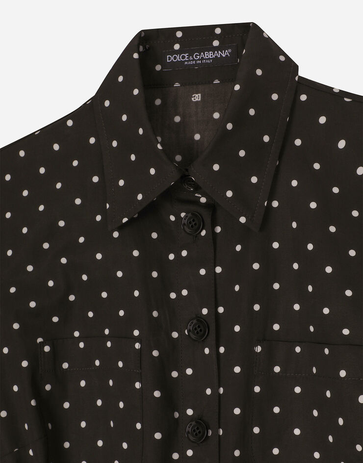 Dolce & Gabbana Cotton playsuit with polka-dot print Print F6JHZTHS5R6