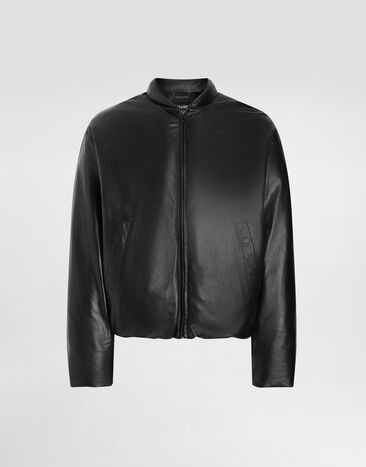 Dolce & Gabbana Padded sheepskin bomber jacket Black G9BOATGJ218