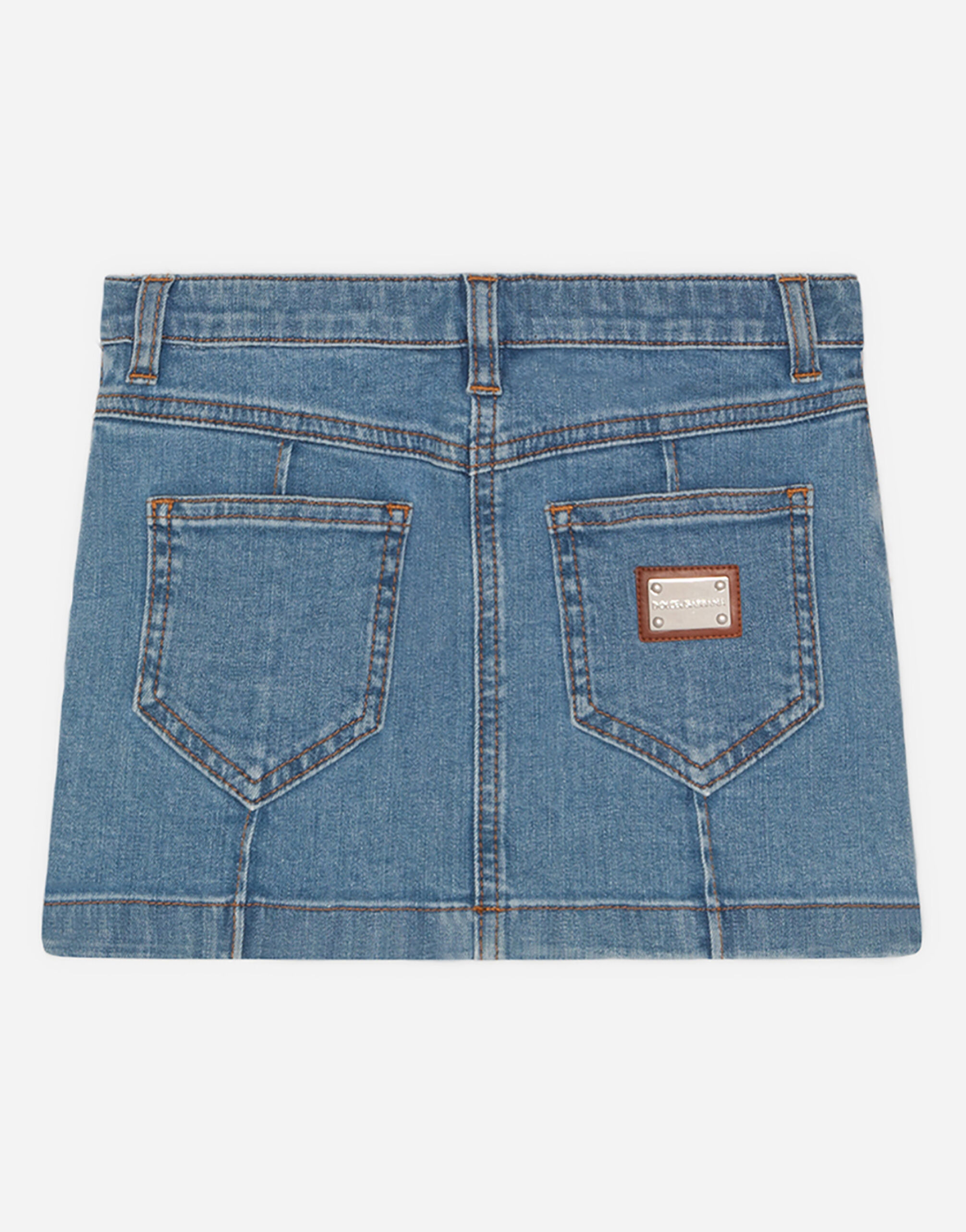 Denim mini skirt in LIGHT BLUE for Women | Dolce&Gabbana® US
