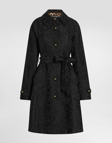 Dolce & Gabbana Gabardina de brocado Negro F0W3LTGDDBT