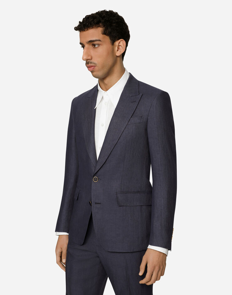 Dolce&Gabbana Linen Sicilia-fit jacket Blue G2QS6TGG862