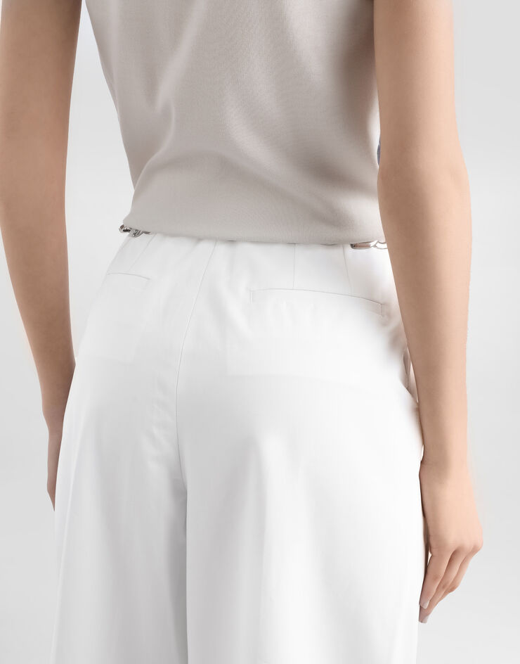 Dolce & Gabbana Flared cotton poplin pants White FTC5GTFU61D