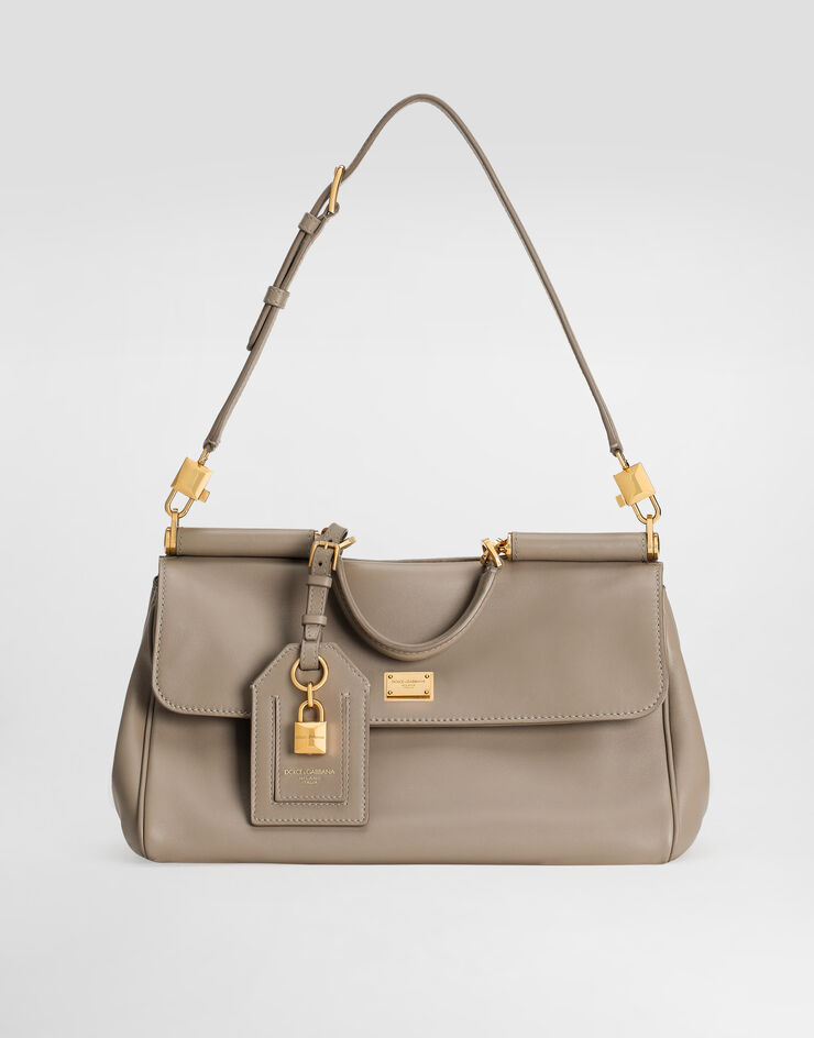 Dolce & Gabbana My Sicily handbag in plongé calfskin Beige BB7782B7321